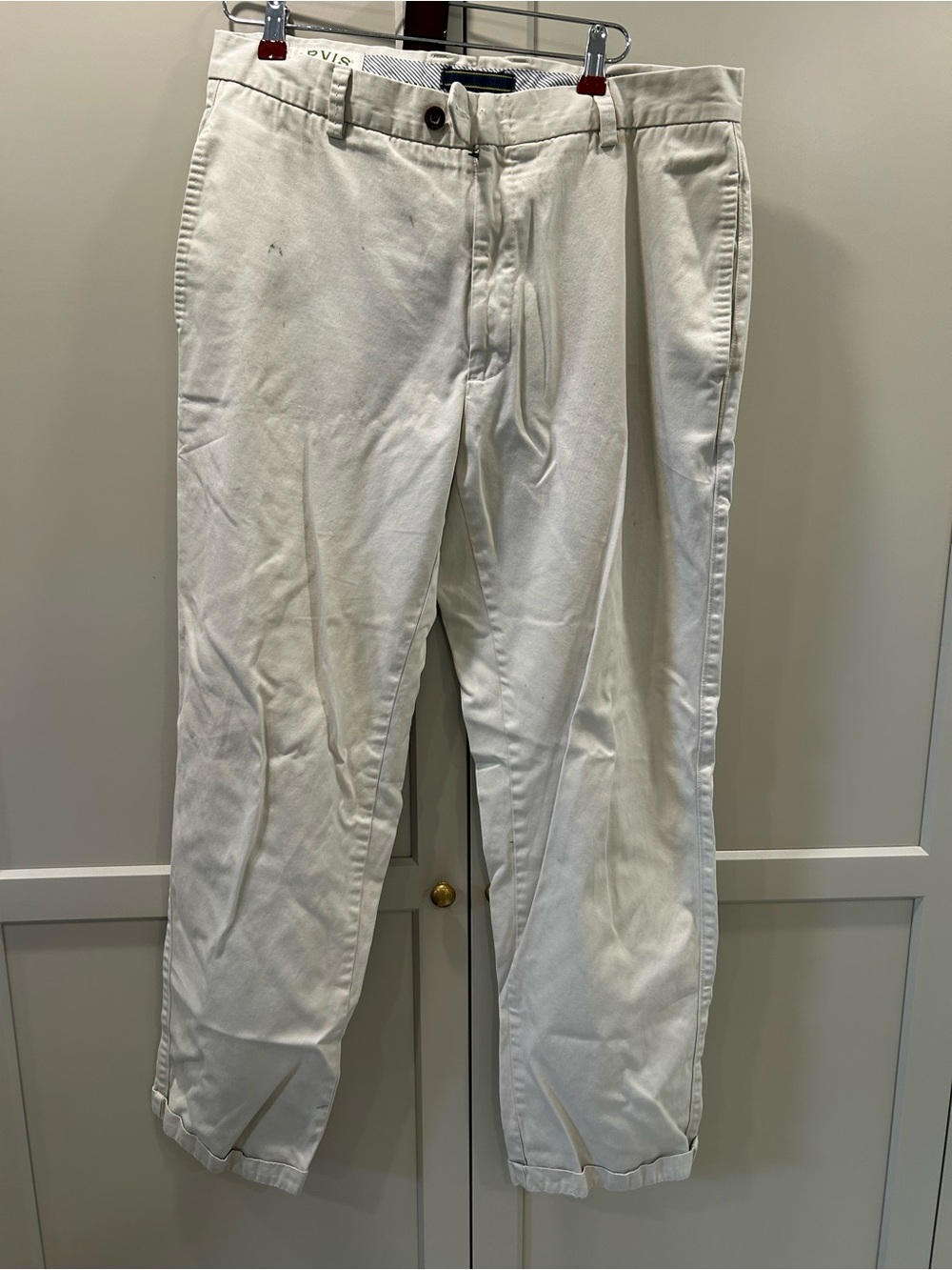 Orvis Men's White Chino Pants - Classic Everyday Style 34